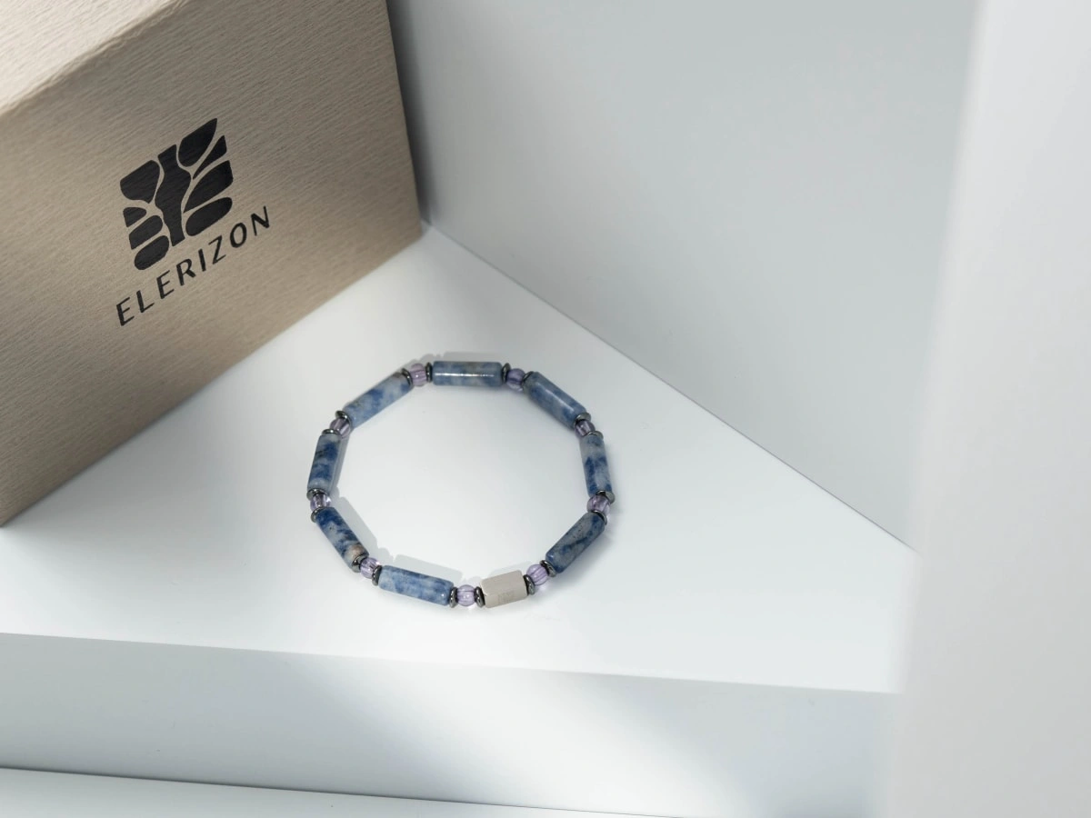 Blue Cylindrical Sodalite Bracelet (4-5MM)