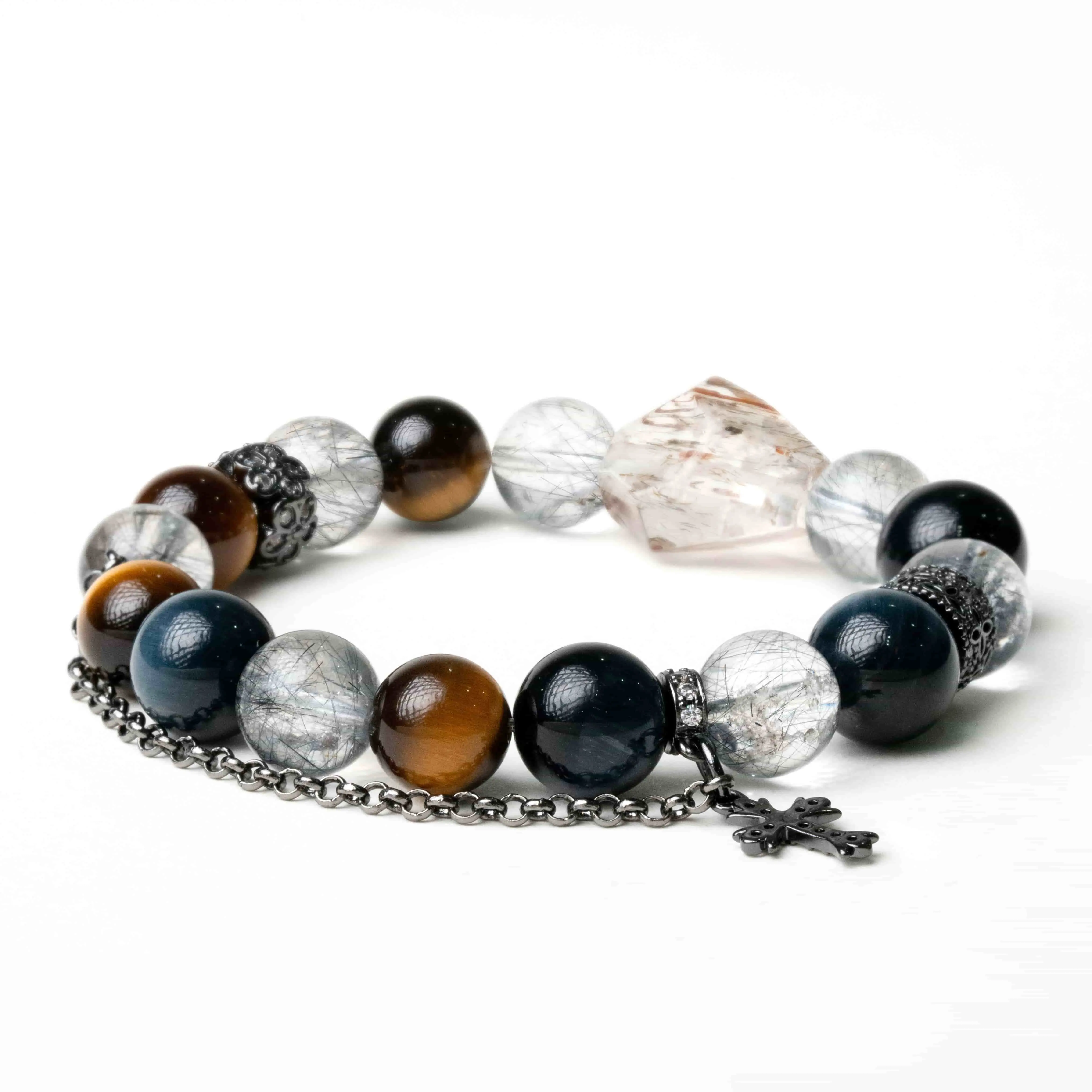 Black Rutilated Quartz Bracelet