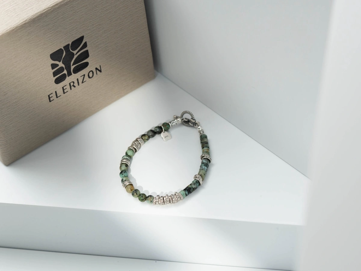 African Turquoise Bracelet  (4MM)